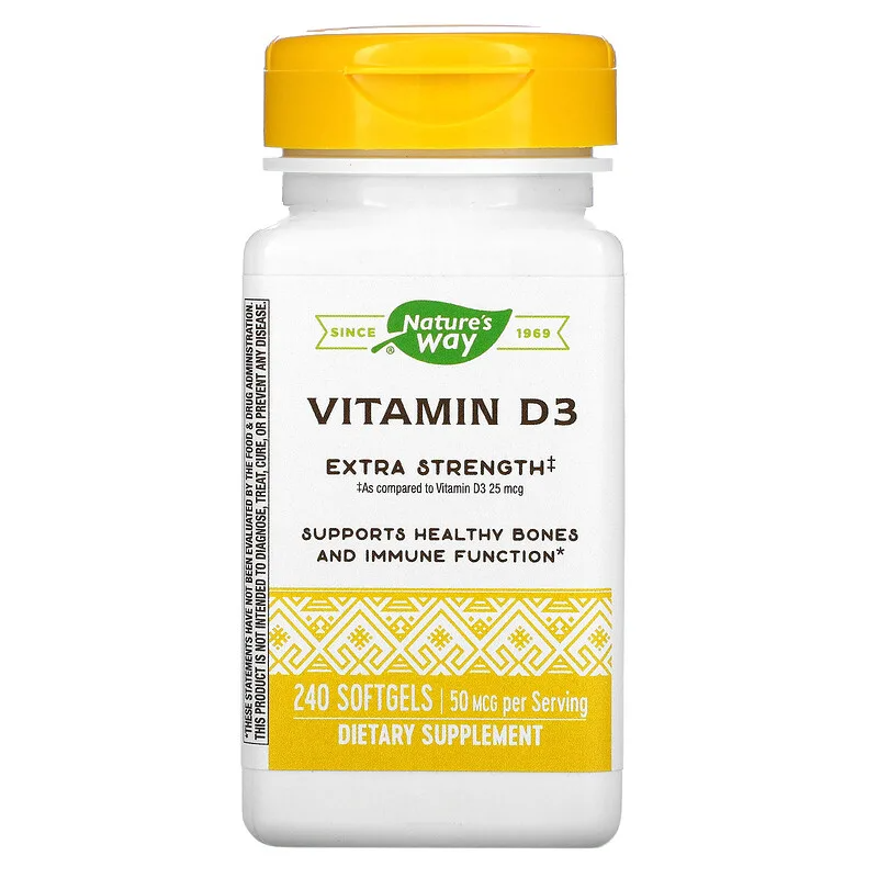Vitamin D3 Extra Strenght 2000 IU 240 гел-капсули | Nature's Way