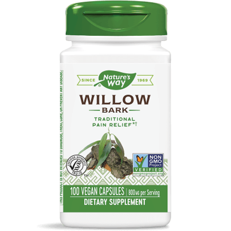 Върба (Willow Bark) 400/800 мг 100 веган капсули | Nature's Way