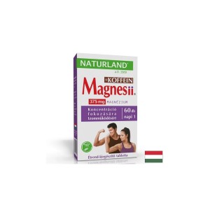 Магнезий 187.5 mg + Кофеин 50 mg 60 таблетки | Naturland