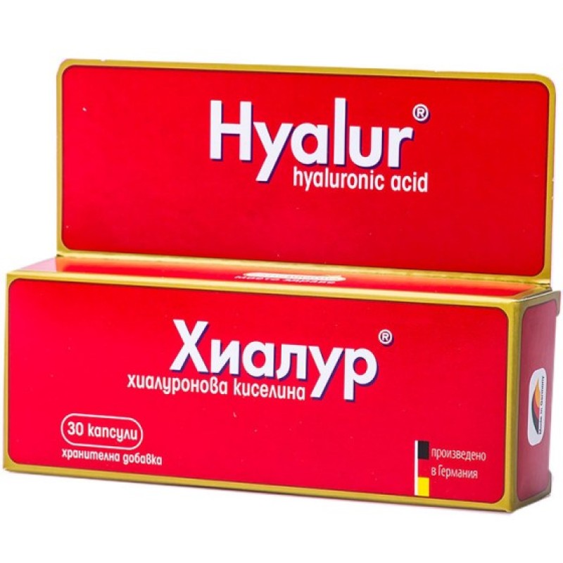 Hyalur 30 капсули | NaturPharma Hyalur 30 капсули | NaturPharmaПомага за увеличаване подвижността на ставите
Съдейства за забавяне на стареенето на хрущялната тъкан
Стимулира възстановителните процеси на организма при различни травми, нараняван Hyalur 30 капсули | NaturPharma Помага за увеличаване подвижността на ставите Съдейства за забавяне на стареенето на хрущялната тъкан Стимулира възстановителните процеси на организма при различни травми, нара Hyalur 30 капсули | NaturPharma Помага за увел