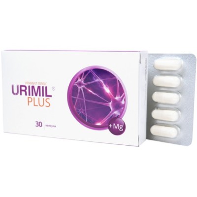 Urimil Plus 30 капсули | NaturPharma Повлиява на болки в кръста и гърба, причинени от: травми, хирургически интервенции, вирусни заболявания и инфекции, грип, ишиас, ломбаго, дископатия, плексити, невралгии Насъ Urimil Plus 30 капсули | NaturPharma Повлия