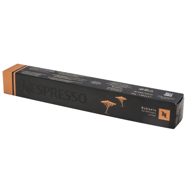 Nespresso Bukeela ka Ethiopia 10 бр. Кафе капсули Nespresso Bukeela ka Ethiopia 10 бр. Nespresso Bukeela ka Ethiopia 10 бр. Кафе капсули Какво знаем за Неспрессо? Компанията Неспрессо способства за опазването на околната среда поддържа на фермите като осигурява култивирането и доставянето н Nespresso Bukeela ka Ethiopia 10 бр. Кафе капсули