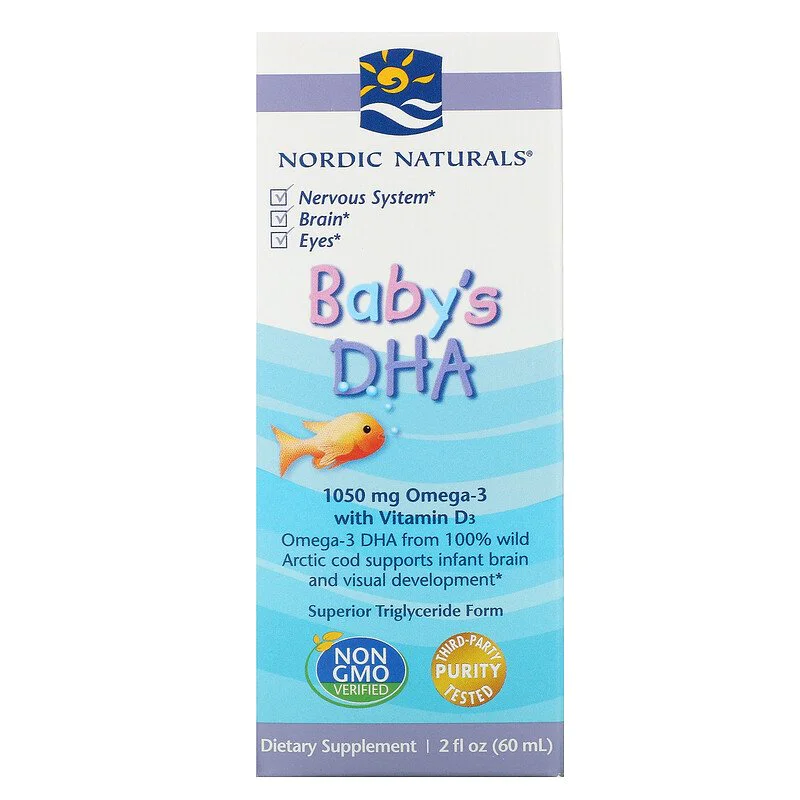 Baby's DHA with Vitamin D3 60 мл | Nordic Naturals Baby's DHA with Vitamin D3 60 мл | Nordic Naturals