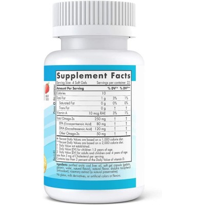 Children's DHA Омега-3 250 мг 90 мини гел-капсули | Nordic Naturals