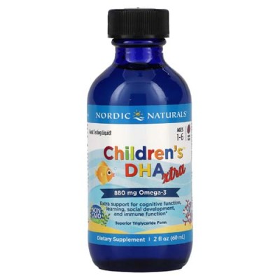 Childrens DHA Xtra Omega-3 800 мг 60 мл | Nordic Naturals Допринася за здравословното развитие на нервната система Насърчава здравословни когнитивни функции и социално развитие Естествен вкус на горски п Childrens DHA Xtra Omega-3 800 мг 60 мл | Nordic Na