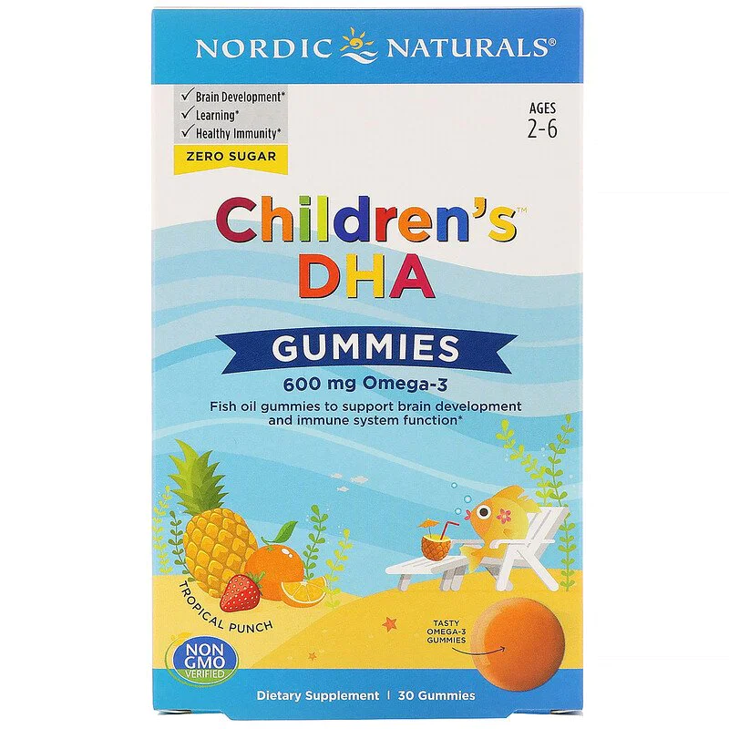 Childrens DHA 600 mg Omega-3 30 желирани таблетки | Nordic Naturals Childrens DHA 600 mg Omega-3 30 желирани таблетки | Nordic NaturalsЗа изграждане и функциониране на мозъчната функция на децата
Подобрява имунната система
Невероятен вкус на тр Childrens DHA 600 mg Omega-3 30 желирани таблетки | Nordic Naturals За изграждане и функциониране на мозъчната функция на децата Подобрява имунната система Невероятен вкус на тропически плодове, който се Childrens DHA 600 mg Omega-3 30 желирани таблетки |
