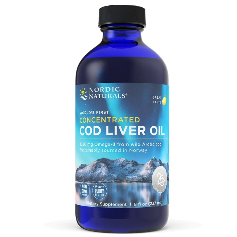 Concentrated Cod Liver Oil 237 мл | Nordic Naturals Concentrated Cod Liver Oil 237 мл | Nordic NaturalsЗа здрави сърце и мозък
За силен имунитет
За подкрепа на нервната система
С приятен вкус на лимон
Течно Концентрирано масло от черен дроб Concentrated Cod Liver Oil 237 мл | Nordic Naturals За здрави сърце и мозък За силен имунитет За подкрепа на нервната система С приятен вкус на лимон Течно Концентрирано масло от черен дроб на треска е Concentrated Cod Liver Oil 237 мл | Nordic Naturals З