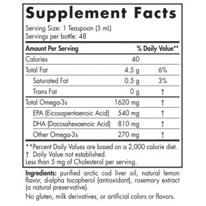 Concentrated Cod Liver Oil 237 мл | Nordic Naturals
