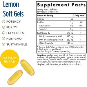 Arctic Omega Softgels 550 mg - 180 Гел капсули | Nordic Naturals