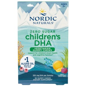 Children's DHA Vegetarian Gummy Chews 250 mg - Лимон с маракуя 30 желирани бонбони | Nordic Naturals