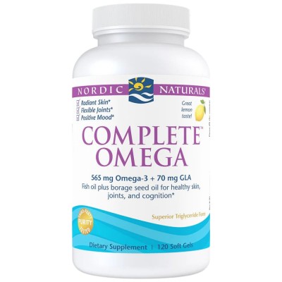 Complete Omega 565 mg - Лимон 120 Гел капсули | Nordic Naturals