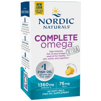 Complete Omega Xtra 1360 mg - 60 Гел капсули | Nordic Naturals