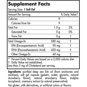 Daily DHA 580 mg - Ягода 30 Гел капсули | Nordic Naturals