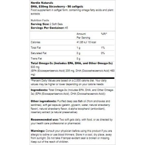 DHA 830 mg - Ягода 90 Гел капсули | Nordic Naturals