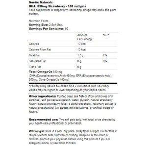 DHA 830 mg - Ягода 180 Гел капсули | Nordic Naturals