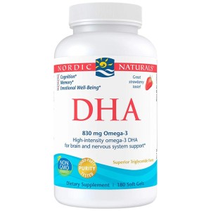 DHA 830 mg - Ягода 180 Гел капсули | Nordic Naturals