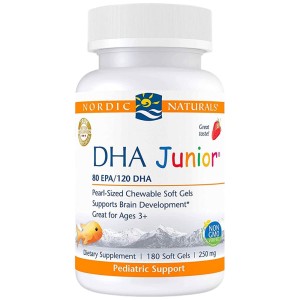 DHA Junior 250 mg - Ягода 180 Гел капсули | Nordic Naturals