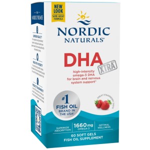 DHA Xtra 1660mg - Ягода 60 Гел капсули | Nordic Naturals
