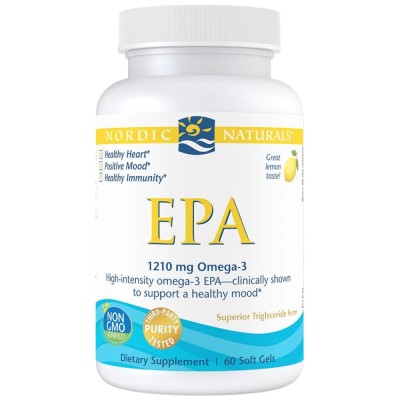 EPA 1210 mg - Лимон 60 Гел капсули | Nordic Naturals