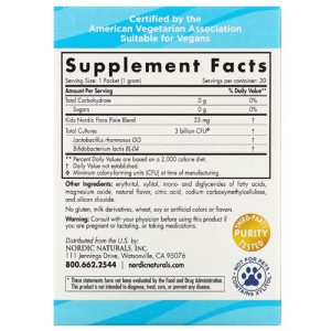 Nordic Flora Kids Probiotic Pixies 3 Billion CFU 30 сашета | Nordic Naturals Nordic Flora Kids Probiotic Pixies 3 Billion CFU 30 сашета | Nordic Naturals