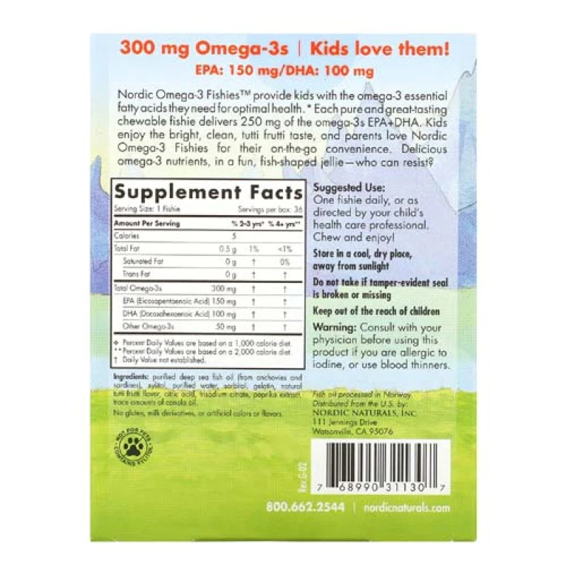 Nordic Omega-3 300 мг 36 рибки | Nordic Naturals Nordic Omega-3 300 мг 36 рибки | Nordic Naturals