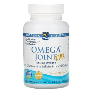 Omega-3 Joint XTRA with Glucosamine & Collagen Tipe II 90 гел-капсули | Nordic Naturals