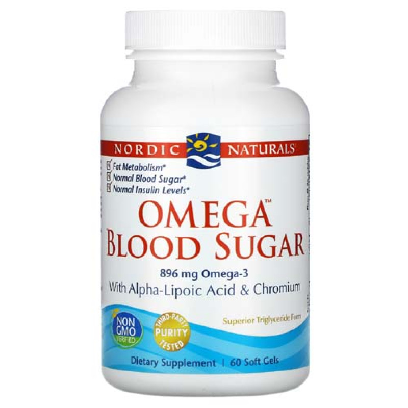 Omega Blood Sugar 896 мг 60 гел-капсули | Nordic Naturals
