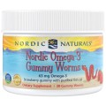 Nordic Omega-3 Gummy Worms 63 mg - Ягода 30 Дъвчащи гел капсули | Nordic Naturals