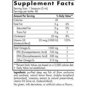 Omega-3D Liquid 1560 mg - Лимон 237 мл | Nordic Naturals