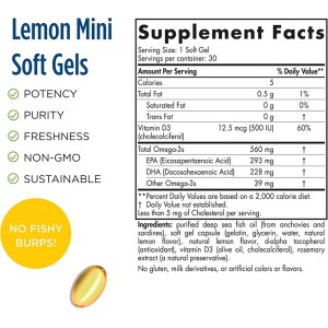 Omega ONE 560 mg - Лимон 30 Гел капсули | Nordic Naturals