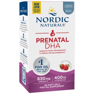 Prenatal DHA 830 mg | With 400 IU D3 - Ягода 90 Дъвчащи гел капсули | Nordic Naturals