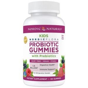 Probiotic Gummies Kids | 1.5 Billion Active Cells - Горски плодове 60 желирани бонбони | Nordic Naturals Probiotic Gummies Kids | 1.5 Billion Active Cells - Горски плодове 60 желирани бонбони | Nordic Naturals