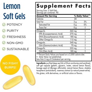ProEFA - Omega 3.6.9 - Лимон 180 Гел капсули | Nordic Naturals