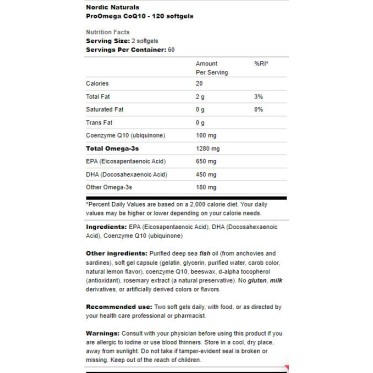 ProOmega CoQ10 - 120 Гел капсули | Nordic Naturals