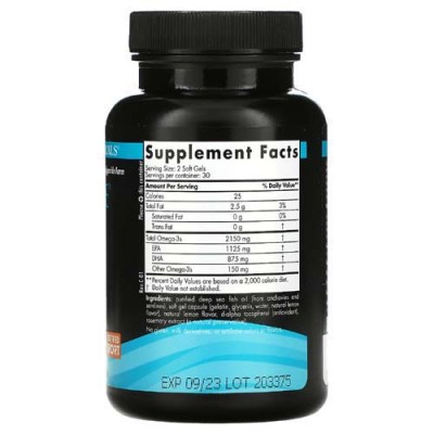 Ultimate Omega Sport 2x1075 мг Омега-3 60 гел-капсули | Nordic Naturals Отлична абсорбация! Сертифициран за Sport® от NSF Насърчава здравето на сърдечно-съдовата система Подпомага възстановяването на м Ultimate Omega Sport 2x1075 мг Омега-3 60 гел-капсули