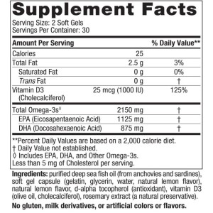 Ultimate Omega 2X 2150 mg | With Vitamin D3 - 60 Гел капсули | Nordic Naturals