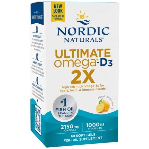 Ultimate Omega 2X 2150 mg | With Vitamin D3 - 60 Гел капсули | Nordic Naturals