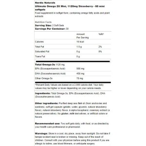 Ultimate Omega 2X Mini 1120mg - Ягода 60 Дъвчащи гел капсули | Nordic Naturals