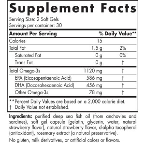 Ultimate Omega 2X TEEN - Ягода 60 Гел капсули | Nordic Naturals