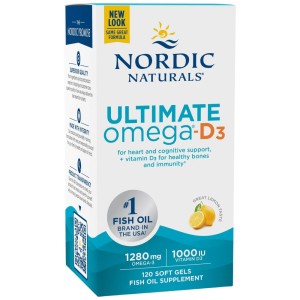Ultimate Omega-D3 1280 mg - Лимон 120 Гел капсули | Nordic Naturals