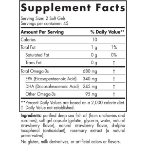 Ultimate Omega Junior 680 mg - Ягода 90 Гел капсули | Nordic Naturals