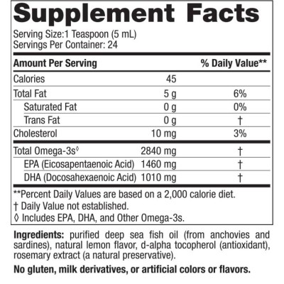 Ultimate Omega Liquid 2840 mg - Лимон 119 мл | Nordic Naturals