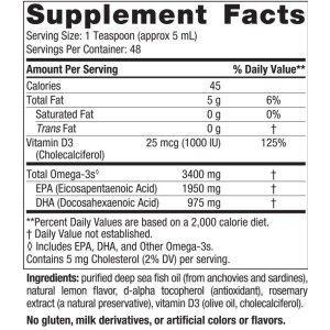 Ultimate Omega Xtra | With Vitamin D3 - Лимон 237 мл | Nordic Naturals