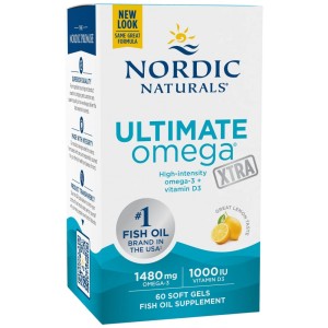 Ultimate Omega Xtra | With Vitamin D3 - Лимон 60 Гел капсули | Nordic Naturals