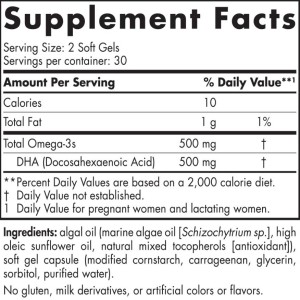 Vegan Prenatal DHA - 60 Гел капсули | Nordic Naturals
