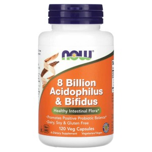 8 Billion Acidophilus & Bifidus 120 веге капсули | Now Foods 8 Billion Acidophilus & Bifidus 120 веге капсули | Now Foods