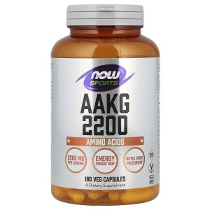 AAKG 2200 550 мг 180 веге капсули | Now Foods