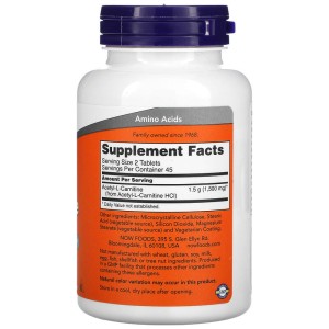 Acetyl L-Carnitine 750 мг 90 таблетки | Now Foods