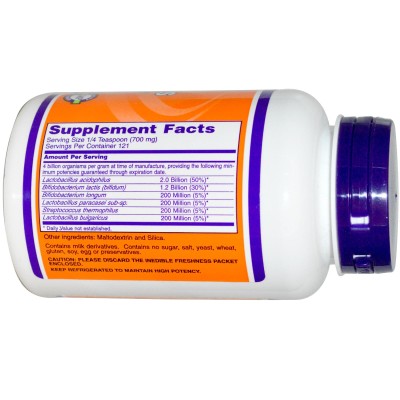 Ацидофилус на прах (Acidophilus) 4X6 85 гр | Now Foods Здравословна чревна флора 4 милиарда потентност/6 щама пробиотици Подобрява дейността на стомашно-чревния тракт  Подобрява баланса на пробиотицит Ацидофилус на прах (Acidophilus) 4X6 85 гр | Now Foods