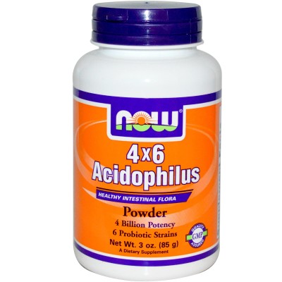 Ацидофилус на прах (Acidophilus) 4X6 85 гр | Now Foods Здравословна чревна флора 4 милиарда потентност/6 щама пробиотици Подобрява дейността на стомашно-чревния тракт  Подобрява баланса на пробиотицит Ацидофилус на прах (Acidophilus) 4X6 85 гр | Now Foods